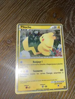 Pikachu French PW Rare Holo 2010 Pokemon Card World Collection - Image 1
