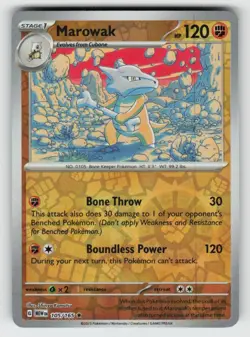 Reverse Holo Marowak 105/165 SV: Scarlet & Violet 151 - Image 1