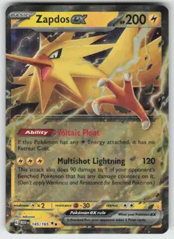 UR - 02 Holo Zapdos ex - 145/165 Double Rare SV: Scarlet & Violet 151 - Image 1