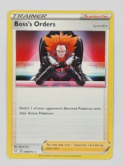 Boss's Orders Shining Fates 58/72 Regular Rare Pokemon Card TCG Pokemon 058/072 - Image 1