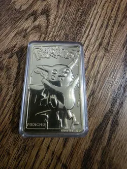 1999 Pikachu 23K Gold Plated Trading Card Burger King Limited Edition - Image 1