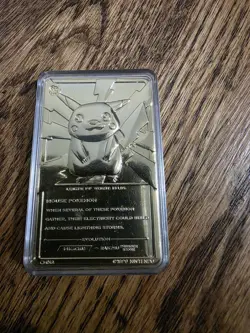 1999 Pikachu 23K Gold Plated Trading Card Burger King Limited Edition - Image 2