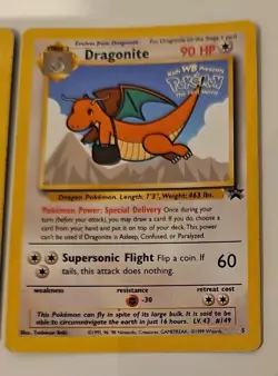 Pikachu/Electabuzz and Dragonite Pokemon the First Movie Promo Cards - Image 4
