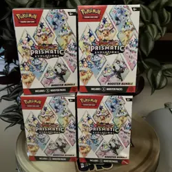 Lot of (4) Pokemon TCG Prismatic Evolutions Booster Bundles SEALED - Image 1