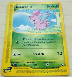 Nidoran 96/147 - 2002 Aquapolis Common Pokemon TCG Card - [LP-/MP+] - Image 2