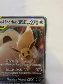 Pokemon Eevee & Snorlax GX TAG TEAM 120/181 Team Up Ultra Rare Holo HP 270 - Image 3