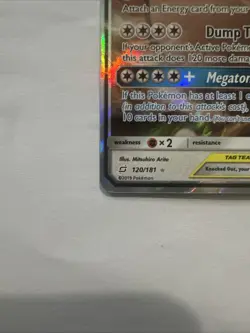 Pokemon Eevee & Snorlax GX TAG TEAM 120/181 Team Up Ultra Rare Holo HP 270 - Image 4