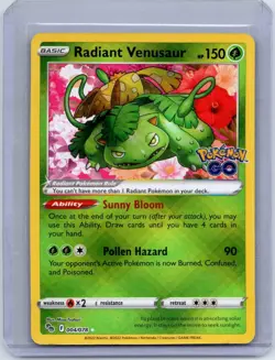 Radiant Venusaur 004/078 Radiant Rare Pokemon GO Pokemon Holo Lightly Played - Image 1