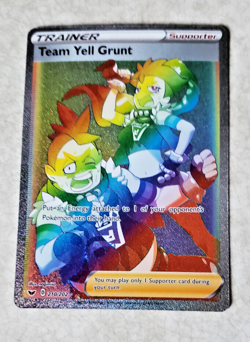 POKEMON TEAM YELL GRUNT TRAINER SECRET RAINBOW FULL ART SWORD SHIELD 210/202 NM - Image 1