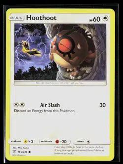 Hoothoot 165/236 Common Unified Minds Pokemon NM - Image 1