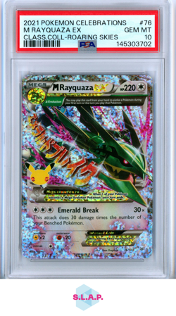 M RAYQUAZA EX POKEMON CELEB CLASS COLL ROARING SKIES EN 76 2021 PSA 10 - Image 1