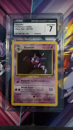 CGC 7 Haunter 29/102 Base Set 1999 Pokemon TCG Holo Uncommon English 60 HP - Image 1