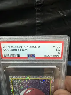 2000 Merlin Pokemon Series 2 - Voltorb #120 PRISM - PSA 5 EX - Image 3