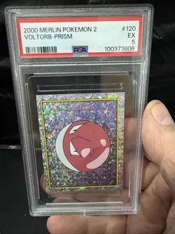 2000 Merlin Pokemon Series 2 - Voltorb #120 PRISM - PSA 5 EX - Image 4
