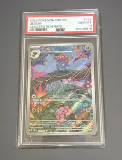 2023 POKEMON OBF EN-OBSIDIAN FLAMES ILLUSTRATION RARE #198 GLOOM PSA 10 - Image 1