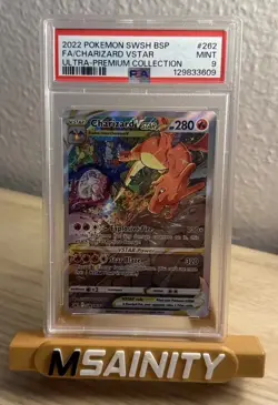 Pokemon TCG Charizard VSTAR SWSH262 Holo Black Star Promo PSA 9 - Image 1