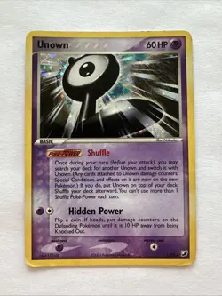 Pokemon TCG Unseen Forces 2005 Holo Rare Unown (L)/28 LP VINTAGE GEM - Image 1
