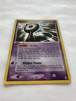 Pokemon TCG Unseen Forces 2005 Holo Rare Unown (L)/28 LP VINTAGE GEM - Image 2