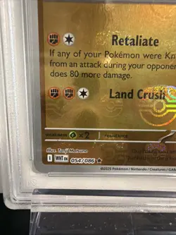 Pokemon Terrakion 054/086 Master Ball Reverse Holo #054 2025 - PSA 10 - Image 3