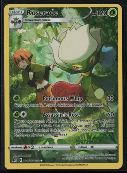 Roserade TG02/TG30 Holo Lost Origin Trainer Gallery Pokemon Holo NM - Image 1