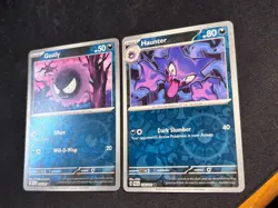 GASTLY HAUNTER - 2 CARD EVOLUTION SET - Paldean Fates - NM - Revese Holo - Image 4