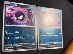 GASTLY HAUNTER - 2 CARD EVOLUTION SET - Paldean Fates - NM - Revese Holo - Image 5