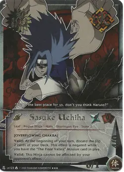 Naruto Collectible Card Game: Sasuke Uchiha "This is the best place for us....." - Image 1
