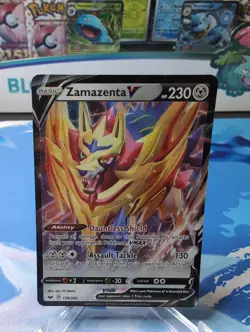 Zamazenta V - 139/202 - Pokemon Sword & Shield Base Set Ultra Rare Card NM - Image 1