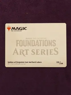 Sphinx of Forgotten Lore Art Card /54 Gold Stamped Signature 33 MTG ASFDN S NM - Image 2
