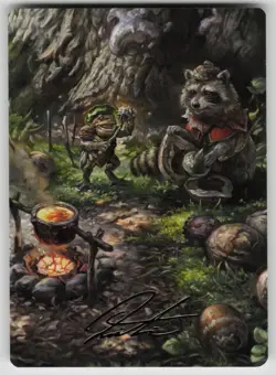 Sylvan Scavenging Art Card (/54) (Gold-Stamped Signature) Foundations 46 NM - Image 1