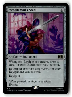 Swordsman's Steel Commander: Marvel Super Heroes Foil MTG Magic #752 - Image 1