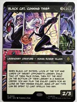 Black Cat, Cunning Thief (Borderless) - Marvel's Spider-Man (SPM)- (Non-Foil)NM - Image 1