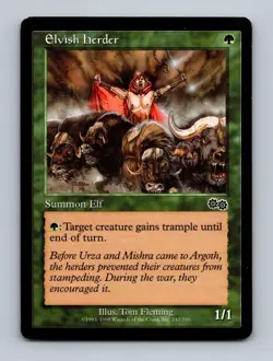 Elvish Herder Urza's Saga Non-Foil MTG LP - Image 1