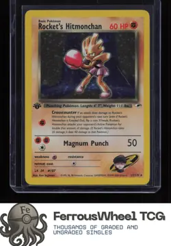 Rocket's Hitmonchan 011/132 - Gym Heroes - First Ed. (LP-/MP+) - Image 1