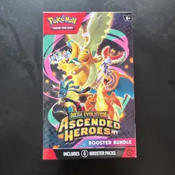 Pokemon TCG Mega Evolution Ascended Heroes Booster Bundle 6 Packs 60 Cards - Image 1