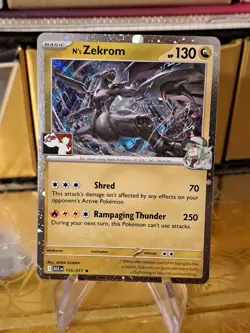 N's Zekrom Holo Pokemon Prize Pack Series 9 Promo Pokemon Card NM/LP ASC 155/217 - Image 1