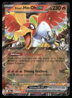 Pokemon Cards Ethan's Ho-Oh ex 039/182 Destined Rivals Double Rare NM *5 - Image 1