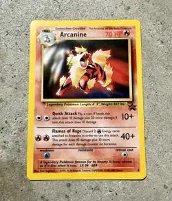Pokemon Arcanine Black Star Promo #6 WOTC 2000 Non-Holo Pokemon League Card - Image 1