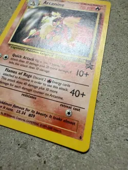 Pokemon Arcanine Black Star Promo #6 WOTC 2000 Non-Holo Pokemon League Card - Image 3