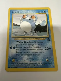 Pokemon TCG Marill Wizards Black Star Promo 29 Regular Promo HP Damage Poor - Image 1