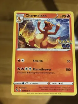 Charmeleon 009/078 Pokemon GO Pokemon Card - Image 1
