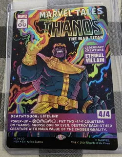 Thanos, The Mad Titan (Borderless) (0400) Comic Book MtG Foil NM - Image 1