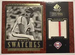 2003 SP Legendary Cuts Historic Swatches Steve Carlton #J-SC Red /350 GU Jersey - Image 1