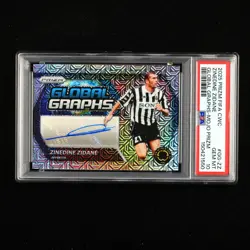PSA 10 GEM MT 2025 PANINI PRIZM FIFA CWC Signature #GG-ZZ ZINEDINE ZIDANE 14/25 - Image 1