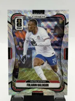 2026 FIFA World Cup - Folarin Balogun - Silver Wave Prizm - USA - No.438 - Image 2