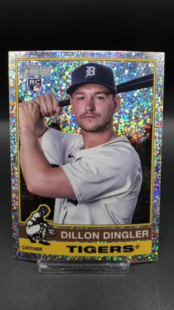 2025 Topps Heritage - Dillon Dingler #130 Chrome Silver Sparkle Refractor (RC) - Image 1