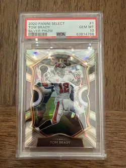 2020 Panini Select Tom Brady Silver Prizm #1 Concourse GEM MT PSA 10 - Image 1