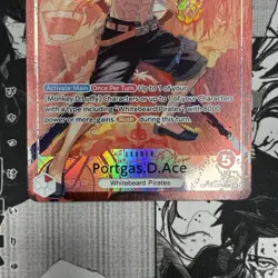 Portgas D Ace Alt Art Leader OP16-001 Time of Battle ENGLISH - Image 4