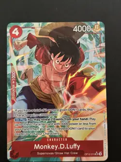 Monkey D Luffy OP12-015 Alt Art Legacy of the Master NM One Piece TCG English - Image 1