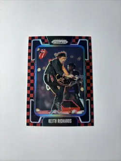 #d/179 KEITH RICHARDS 2025 Panini Prizm The Rolling Stones Red Black Checker #40 - Image 1